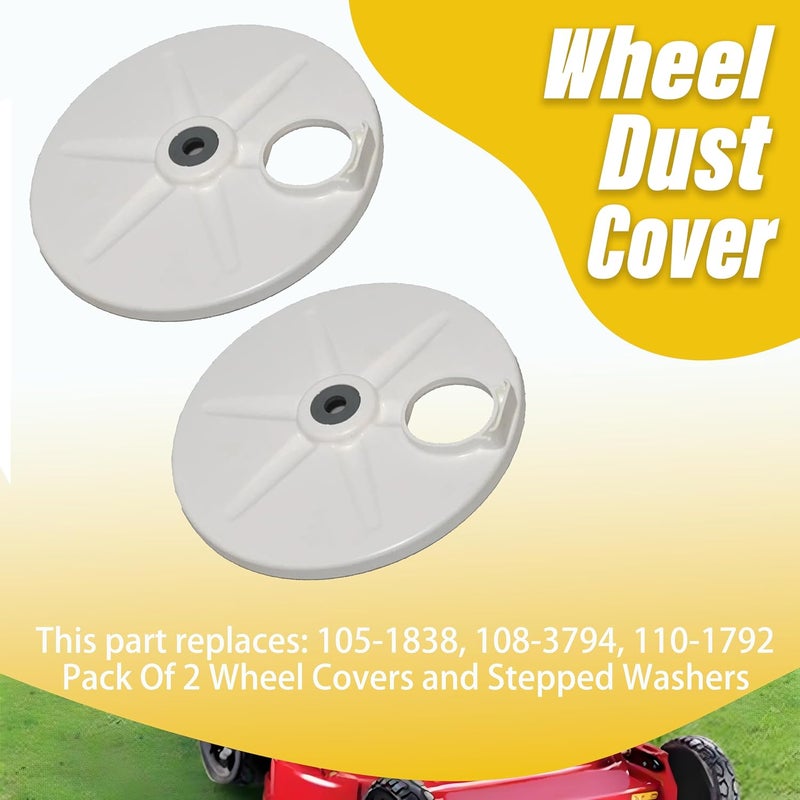 xyocx Replacement Wheel Cover Assembly Wheel Dust Cover 127-6840 fits Toro 21"/22" 105-1838 108-3794 110-1789 110-1792 127-6840 Recycler Mowers (2 Pack) - Image 4